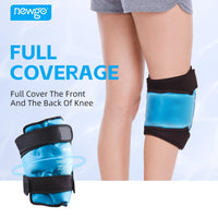 1 x RAW Customer Returns NEWGO Cooling Cuff Knee Cooling Bandage, Reusable Gel Cold Pack Knee Wrap Around Entire Knee for Knee Replacement Surgery, Knee Ice Pack for Knee Pain Relief, 1 Pack Blue  - RRP €25.99