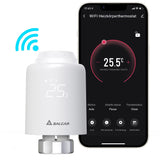 1 x RAW Customer Returns SALCAR WIFI Thermostat Connect Directly Thermostatic Valves for Radiators Compatible with Amazon Alexa Google Assistant Tuya Programmable Thermostatic Valve No Gateway Required - RRP €40.33