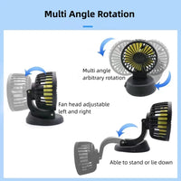 1 x RAW Customer Returns Nircho Car Fan, Car Fan 360 Rotating 12V Cigarette Lighter Car Cooling Fan for Dashboard Mini Table Fan Suction Cup Small Fan for Truck SUV - RRP €12.99