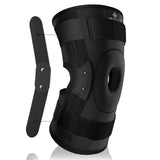 1 x RAW Customer Returns NEENCA Hinged Knee Brace, Knee Support for Men Women, Open Patella Knee Pad for Knee Pain, Swollen, Meniscus Tear, Arthritis, Joint Pain Relief, ACL, PCL, MCL Black, M  - RRP €35.28