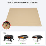 1 x RAW Customer Returns Mimiuo Pizza Stone for Gas Oven and Grill, Cordierite Pizza Stone for Ooni Oven and BBQ 33 33cm  - RRP €39.99