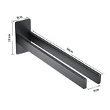 1 x RAW Customer Returns ALOCEO Towel Holder Without Drilling Stainless Steel Strong Adhesive Bath Towel Holder Double Self-Adhesive Towel Rail Wall for Bathroom Kitchen, Matt Black, 39CM - RRP €22.68