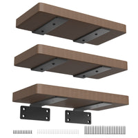 1 x RAW Customer Returns Housolution 6PCS Shelf Brackets, 6 Inch Durable Metal Wall Bracket, 1 5 Thick DIY Floating Shelf Brackets Floating Shelves for Home Kitchen, Frosted Black - RRP €31.22