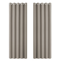 1 x RAW Customer Returns PONY DANCE Blackout Curtain Eyelets Set of 2 H 228 x W 167 cm Opaque Curtains for Bedroom Eyelet Curtain Blackout Curtains for Living Room, Sand Coloured - RRP €49.95