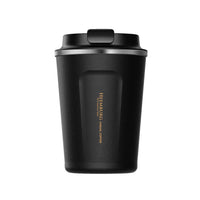 1 x RAW Customer Returns Heemburg coffee mug for on the go Coffee-to-go thermo mug black 350 ml made of stainless steel with double-wall insulation 100 leak-proof for coffee or tea, black, 350ml - RRP €26.37