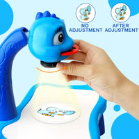 1 x RAW Customer Returns Aolieh Trace and Draw Projector Toy, Drawing Board for Kids, Trace and Draw Projector Toy Kids Drawing Projector Table with Smart Projector and Light Music Blue Dinosaur  - RRP €20.15