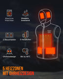 1 x RAW Customer Returns KEMIMOTO Heated Vest Men with 9600mAh Battery, Heated Vest with Ear Heating, 5 Heating Zones and 3 Adjustable Heat Levels, USB Electric Heating Vest for Hiking, Fishing, Motorcycle, Outdoor - RRP €34.99