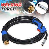 1 x RAW Customer Returns MIG MAG welding torch MB 15AK shielding gas hose package Euro central connection welding machines gas cooled light flexible head high quality welding cable 4 meters  - RRP €43.99