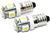 1 x RAW Customer Returns LED-Mafia 2x E10 rotating base EY 10 screw base 6 Volt - LED SMD E10 6V white  - RRP €6.0