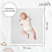 1 x RAW Customer Returns Laleni baby burp cloths in a set of 10 made of pure cotton pollutant-free baby muslin cloths 70x70 highly absorbent baby muslin cloths baby muslin cloth as muslin diaper washable muslin cloths white - RRP €15.99