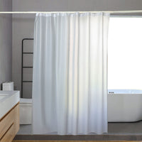 1 x Brand New Shower Curtain, Bathroom Curtain, Waterproof Bathroom Curtain, Shower Curtain for Bathroom, Washable Bath Curtains, Mildew-Proof, Rust-Proof Eyelets, Easy to Install with 12 Hooks, 180 x 180 cm, White - RRP €6.99