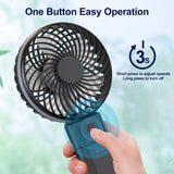 1 x RAW Customer Returns gabless USB fan, hand fan with battery 5200mah, USB table fan 20 hours working time, mini fan 5 levels strong wind, small fan quiet for office bedroom - RRP €18.85