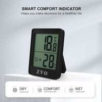 42 x RAW Customer Returns Thermometer Hygrometer Digital, ZVO Mini Thermo-Hygrometer Indoor, Hydrometer Humidity Portable Temperature and Humidity Meter for Greenhouse Indoor Room Office White  - RRP €380.52