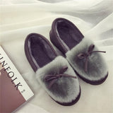 1 x RAW Customer Returns Sisttke Women s Slippers Winter Outdoor Warm Plush Soft Waterproof Faux Fur Home Slippers Moccasins,Grey-F,39 EU - RRP €39.05