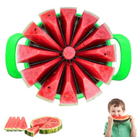 1 x RAW Customer Returns Watermelon cutter, RosyFate melon cutter stainless steel, fruit cutter, with non-slip handles, diameter 23.5 cm, watermelon knife for cantaloupe, papaya, dragon fruit - RRP €19.6