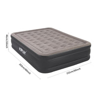 1 x RAW Customer Returns KPUY Air Mattress, Inflatable Mattress with Integrated Electric Pump, Self-Inflating Foldable Guest Air Bed, 203 x 152 x 46 cm Double Bed, Black  - RRP €99.98