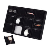 1 x RAW Customer Returns PH PandaHall 12 Slot Black Velvet Watch Jewelry Display Watch Tray Jewelry Watch Display Box Jewelry Trays for Watch Bands Jewelry Holder - RRP €35.29