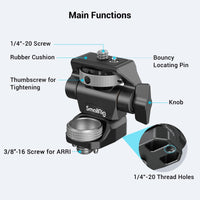 1 x RAW Customer Returns SMALLRIG Camera Monitor Mount with 3 8 screw for ARRI style, 360 swivel and 180 tilt monitor holder, thumb screw for adjusting the tension, with anti-twist design 2903B - RRP €42.9