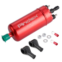 1 x RAW Customer Returns Pindex Electric High Pressure Fuel Pump 12V, Inline Fuel Pump, Petrol Pump for Petrol, Diesel, Universal Replacement Fuel Transfer Pump 0580464070 Red  - RRP €29.98