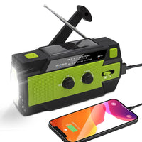 1 x Brand New Efluky Solar Radio Am FM NOAA Hand Crank Radio Portable USB Rechargeable Emergency Radio with 4000 mAh Power Bank LED Flashlight SOS Alarm and Reading Light for Camping Travel Green  - RRP €46.38