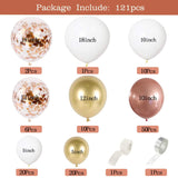 1 x Brand New TARATH Balloon Garland Set Rose Gold Balloons Party Decoration Gold Balloons Garland Set for Wedding Valentine s Day Girls Children Birthday Party Wedding Background Decoration 121 Pieces - RRP €16.32