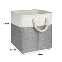 1 x RAW Customer Returns flintronic fabric storage boxes, fabric storage basket 4 pack 33x33x33 cm, box in cubes for closet, storage baskets for closet, shelf, and clothes - RRP €27.35