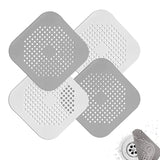 1 x Brand New Pack of 4 silicone drain strainers, sink hair catcher, hair strainer, with suction cup filter, shower strainer drain protector, kitchen sink strainer, for bathtub, kitchen sink drain sink - RRP €7.43