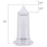 1 x RAW Customer Returns Lace border canopy bed canopy mosquito net made of lace, insect protection children princess play tents decoration for the children s room mer, height 250cm, color white - RRP €43.99