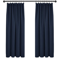 1 x RAW Customer Returns Deconovo Curtain Opaque Thick Curtain Blackout Curtain Thermo Children s Room, 183 x 168 cm Height x Width , Dark Blue, Set of 2 - RRP €48.49