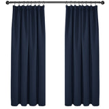 1 x RAW Customer Returns Deconovo Curtain Opaque Thick Curtain Blackout Curtain Thermo Children s Room, 183 x 168 cm Height x Width , Dark Blue, Set of 2 - RRP €48.49