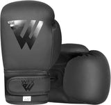 1 x RAW Customer Returns WFX Kids Boxing Gloves for Children 2 4 170g Training MMA Boys Girls Punching Bag Kickboxing Muay Thai Youth Junior Matte Black Gloves Gift for Kids 170g, Black  - RRP €17.95