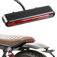 1 x RAW Customer Returns evermotor LED Motorcycle Rear Light, E24 Approved, 6-58V, StVZO Approved Stop Light with K Mark for E-Bike, 1200mm Cable, for 50 80mm Rear Luggage Rack - RRP €27.22