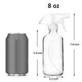 2 x Brand New Youngever 4 Pack 250ML Spray Bottle, Empty Glass Spray Bottle, Clear Glass Spray Bottle for Essential Oils with Extra Strong Trigger Sprayers - RRP €64.34