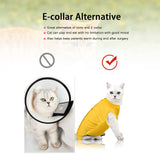 1 x Brand New oUUoNNo Cat Wound Surgery Recovery Suit for Abdominal Wounds or Skin Diseases, After Surgery Wear, Pajama Suit, E-Collar Alternative for Cats and Dogs S, Yellow  - RRP €19.0