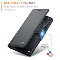 1 x RAW Customer Returns YFXPDF mobile phone case for Xiaomi Mi 13 case, premium leather case, foldable flip case, magnetic card slot, stand function, protective case, black - RRP €14.1