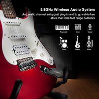 1 x RAW Customer Returns LEKATO 5.8GHz Wireless Guitar System Wireless Guitar System Rechargeable Digital Guitar Cable with Strong Anti-Interference Ability for Bass Guitar - RRP €68.99