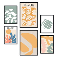 1 x RAW Customer Returns Nacnic set of 6 posters vegetation. Collection of panels with aesthetic collage for interior decoration. Sizes A3 and A4. Frameless - RRP €25.16