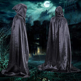 1 x Brand New Nv Wang Long Hooded Cloak,Halloween Capes,Women Men Kids Halloween Costume Halloween Party Vampire Witch Costume Cape Carnival Costume Cosplay Cape Hooded Black - RRP €12.07