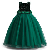 1 x RAW Customer Returns NNJXD Girls Sequin Dress Sparkle Princess Christmas Party Wedding Dress for Flower Girls 2011 Green Size 120 4-5 Years - RRP €37.58