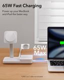 1 x RAW Customer Returns ESR 65W 5 in 1 GaN Charging Station, Compatible with MagSafe Charging Stand, Magnetic Wireless Charger for iPhone 15 14 13 12 Series, Apple Watch, AirPods Pro 3 2 and USB A C Devices, White - RRP €92.28