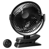 1 x RAW Customer Returns ELZO 12000mAh Camping Fan, Rechargeable Table Fan USB Mini Fan with LED Light Hook, 360 Rotation Quiet with Remote Control, Clip Fan for Desktop, Stroller, Office - RRP €37.46