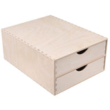 1 x RAW Customer Returns Creative Deco drawer box drawer unit 2 drawers 33 x 25 x 13.5 cm - 1 cm Mini chest of drawers for small items made of birch plywood Organization system for storage, decoupage decoration - RRP €42.3