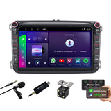 1 x RAW Customer Returns Kovanda car radio for VW Golf 5 6 Touran Tiguan Skoda Caddy 8 inch double din radio with Bluetooth hands-free system and navigation DAB IPS screen 2G 32G USB Bluetooth WiFi - RRP €201.67