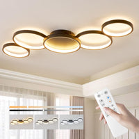 1 x RAW Customer Returns BAYHT Ceiling Light LED Living Room Lamp Black Round LED Ceiling Light Dimmable 50W 9500LM with Remote Control 3000K-6500K Suitable for Living Room, Ceiling Light Bedroom - RRP €121.0