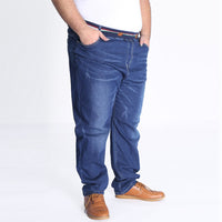 1 x RAW Customer Returns HZQIFEI Men s Jeans Plus Size Stretch High Waist Stretch Denim Jeans Leisure Blue XXXXXXL - RRP €39.31