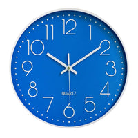 1 x RAW Customer Returns Taodyans Modern Wall Clock 30cm Without Ticking Noises Kitchen Wall Clock Quartz Clock for Office Classroom Living Room Bedroom Blue  - RRP €20.64