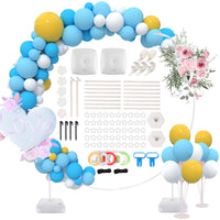 2 x Brand New Balloon Arch Support Kit, 1.5M Round Arch Kit with 2 Balloon Stand Reusable Plastic Birthday Balloon Stand, for Party, Wedding, Halloween - RRP €45.98