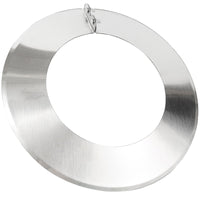 1 x RAW Customer Returns Beekeg Chimney Rosette, Stainless Steel Cover Rosette, Pipe Sleeve, Fireplace Accessory, Rosette, Base Plate DN 150 mm  - RRP €16.13