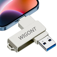 1 x RAW Customer Returns WIGONT 128 GB USB stick for iPhone memory stick, iPhone USB stick for storing more photos and videos, memory stick for iPhone external storage, compatible with iOS, type C, USB port. - RRP €27.68