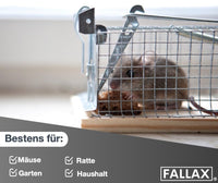 1 x RAW Customer Returns 3X FALLAX Animal friendly - Live wooden mouse trap - Mouse traps - Live trap mouse rat cage trap with bait fixation - RRP €18.0